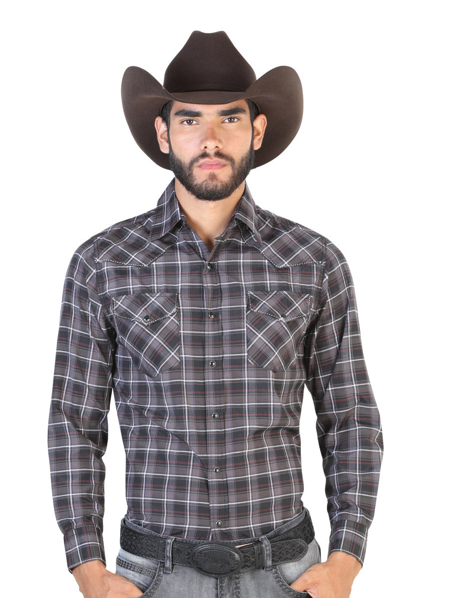 Camisa Manga Larga El General Vaquera M/ Larga 85 55% 45%Polyester Negra