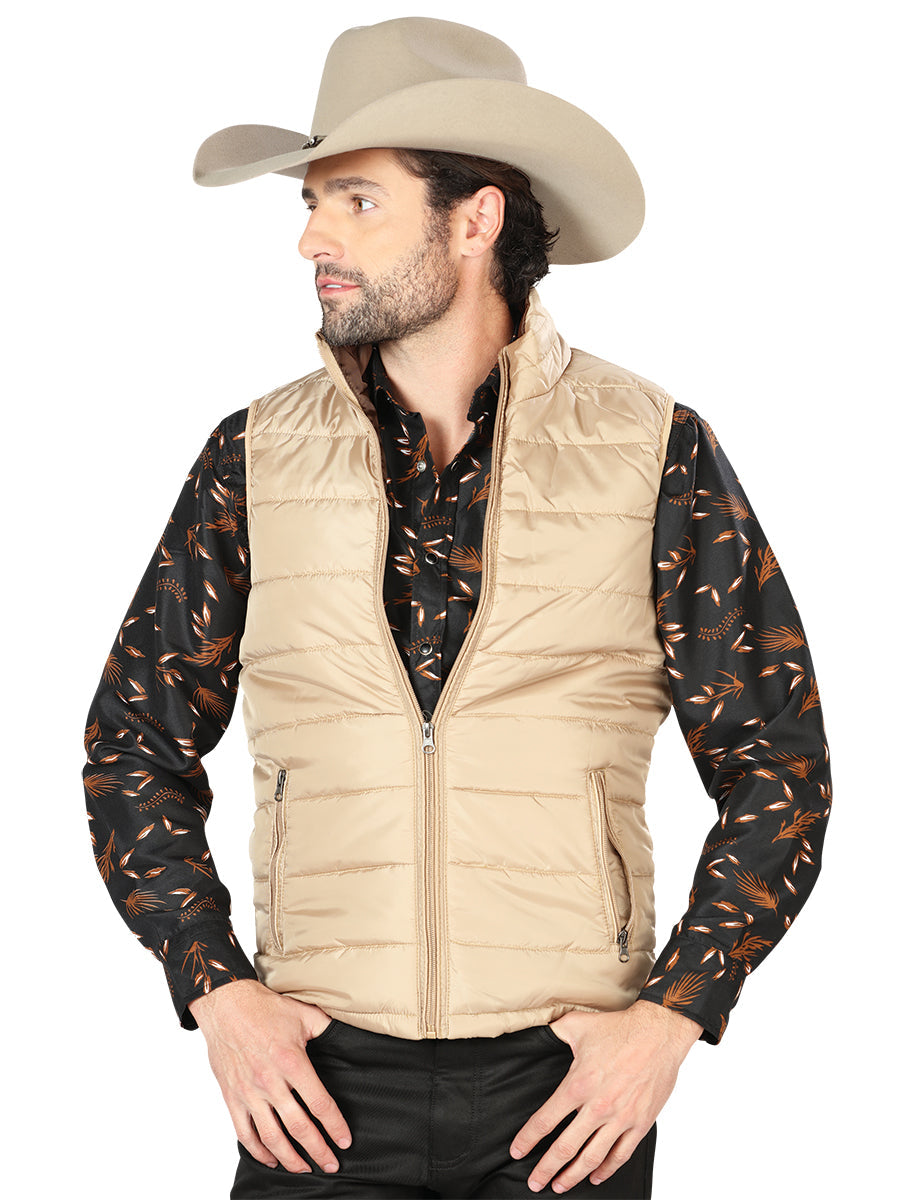 Chaleco de Hombre El General 2019-211 Casual en 100% Poliéster Color Khaki/Café 42557