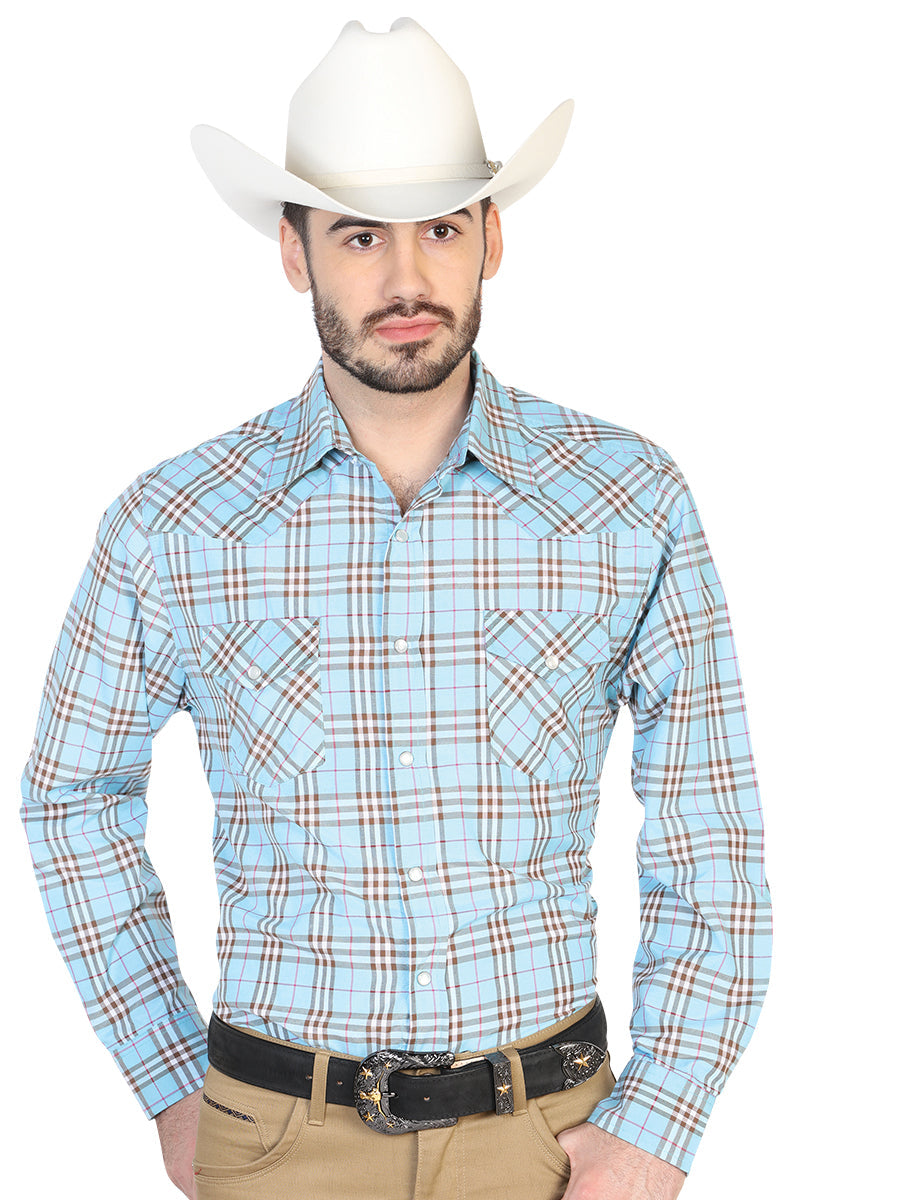 Camisa Manga Larga El General Vaquera Manga Larga 55% 45% Azul/Negro