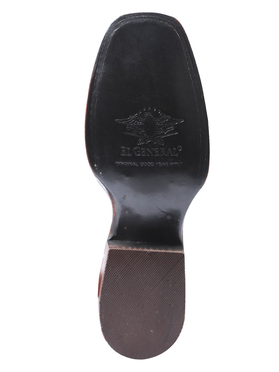Bota Vaquera de Mujer El General Rodeo en Piel Bovino Crazy Color Chocolate 42981