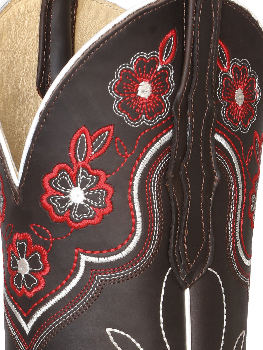 Bota Vaquera de Mujer El General Rodeo en Piel Bovino Crazy Color Chocolate 42981