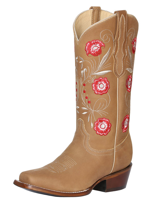 Bota Vaquera de Mujer El General Dam-flr-7 Rodeo en Piel Bovino 42983