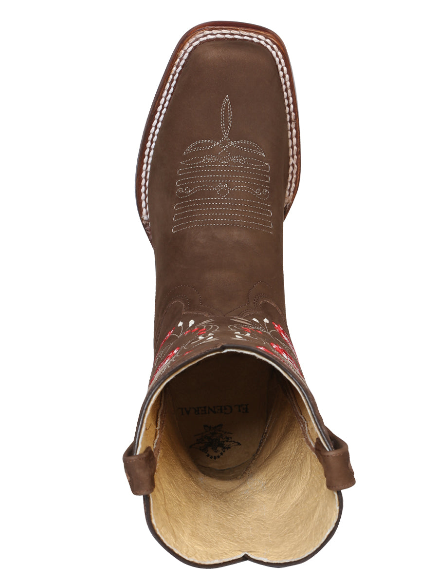 Bota Vaquera Rodeo El General Gamuza para Dama - Modelo 42984
