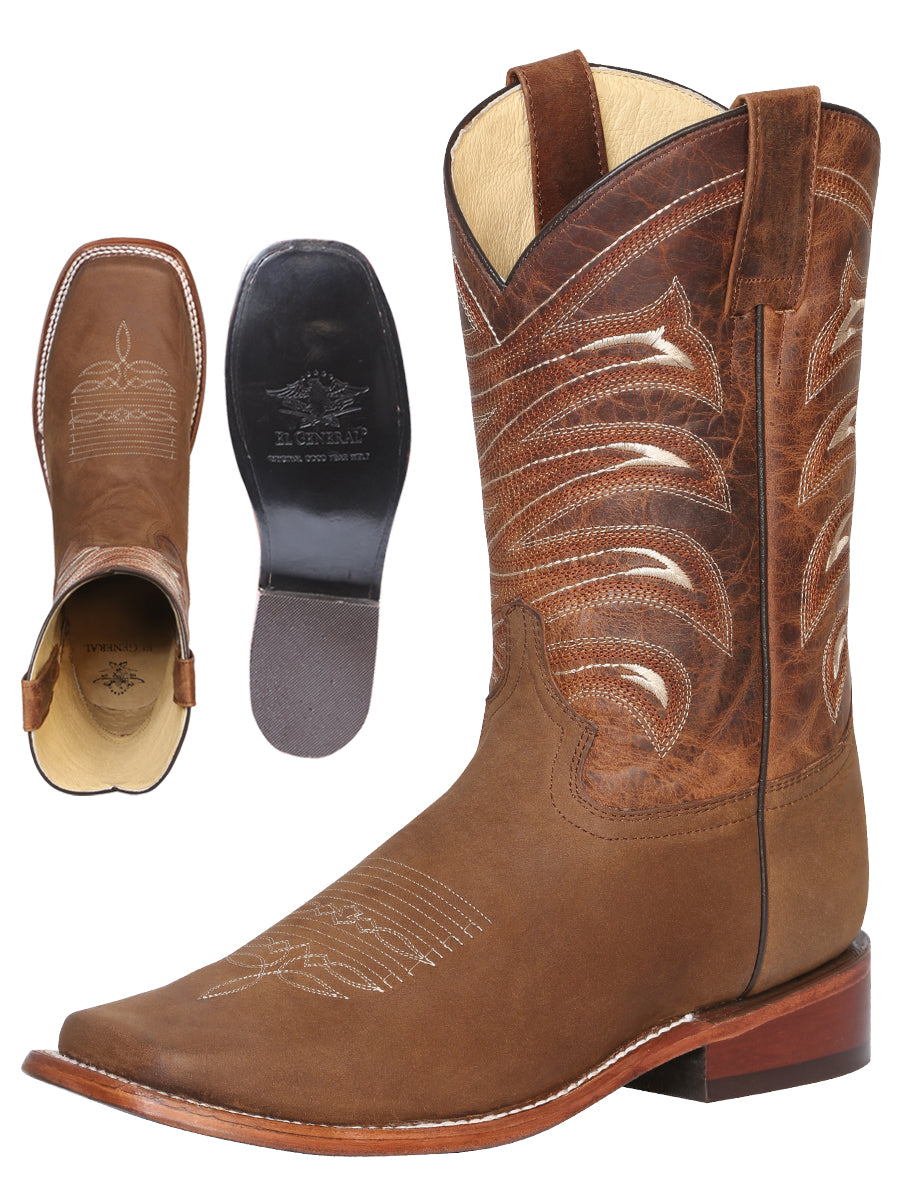 Bota Vaquera de Hombre El General Rodeo en Piel Bovino Crazy Color Tan 42993