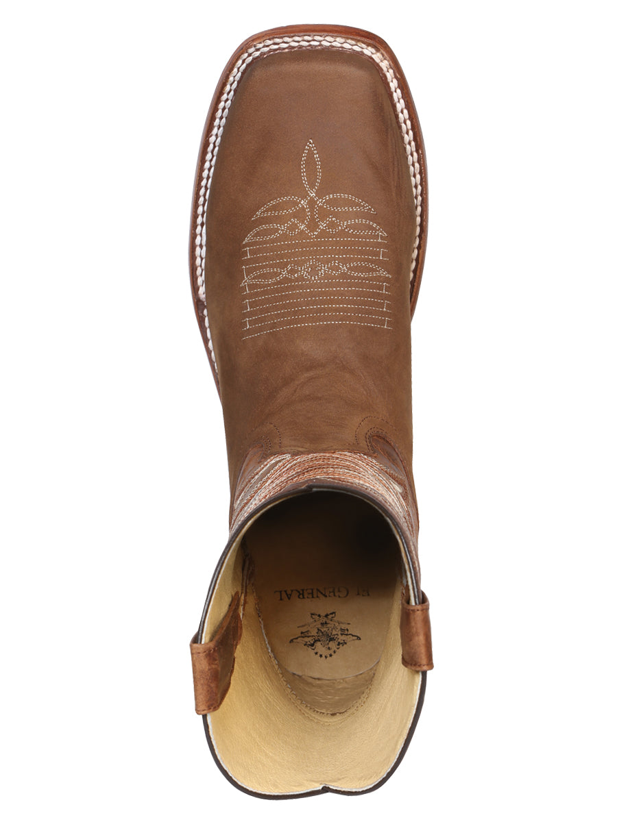 Bota Vaquera de Hombre El General Rodeo en Piel Bovino Crazy Color Tan 42993