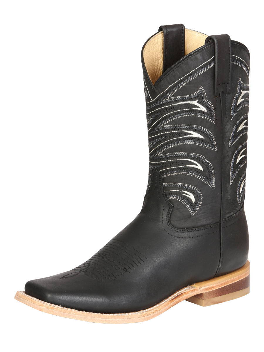 Bota Vaquera de Hombre El General Rodeo en Piel Bovino Crazy Color Negro 42994