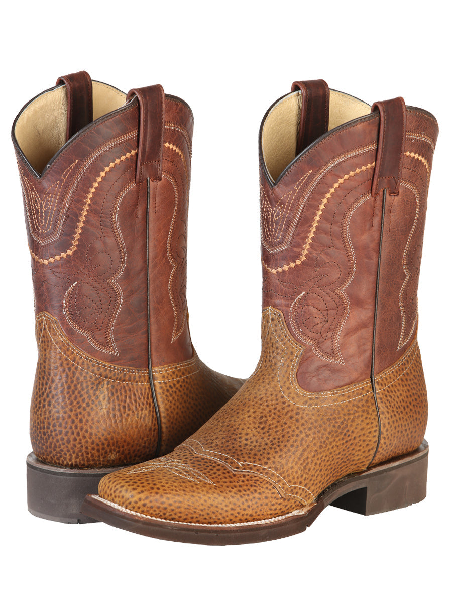 Bota Vaquera de Hombre El General Rodeo en Piel Bovino Color Miel 43012
