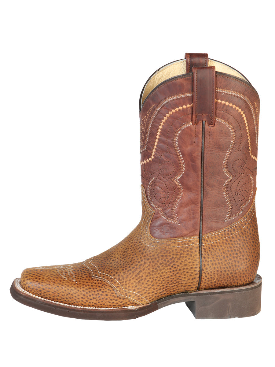 Bota Vaquera de Hombre El General Rodeo en Piel Bovino Color Miel 43012