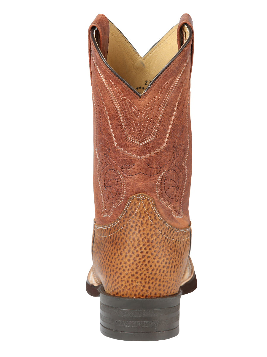 Bota Vaquera de Hombre El General Rodeo en Piel Bovino Color Miel 43012