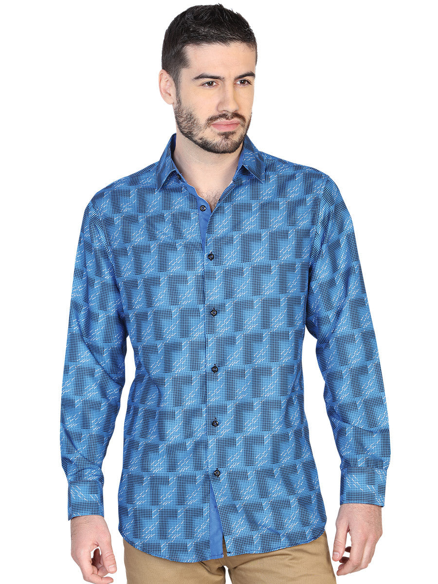 Camisa Manga Larga El Señor de los Cielos Manga Larga Ea000907 % Azul/Royal