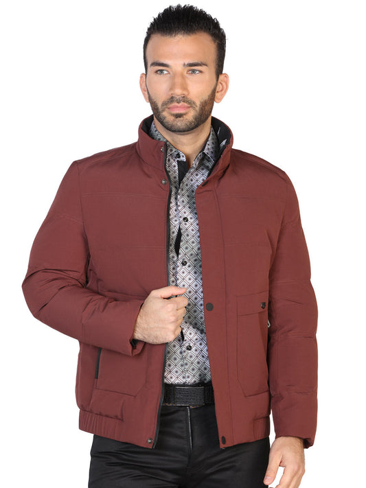 Chamarra de Hombre El General 2019-229 en 100% Poliéster Color Café 43084