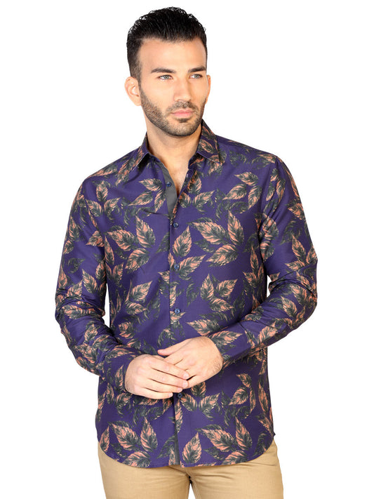 Camisa Vaquera de Hombre El General FD-4 Casual en 100% MODAL Color Azul Marino 43129