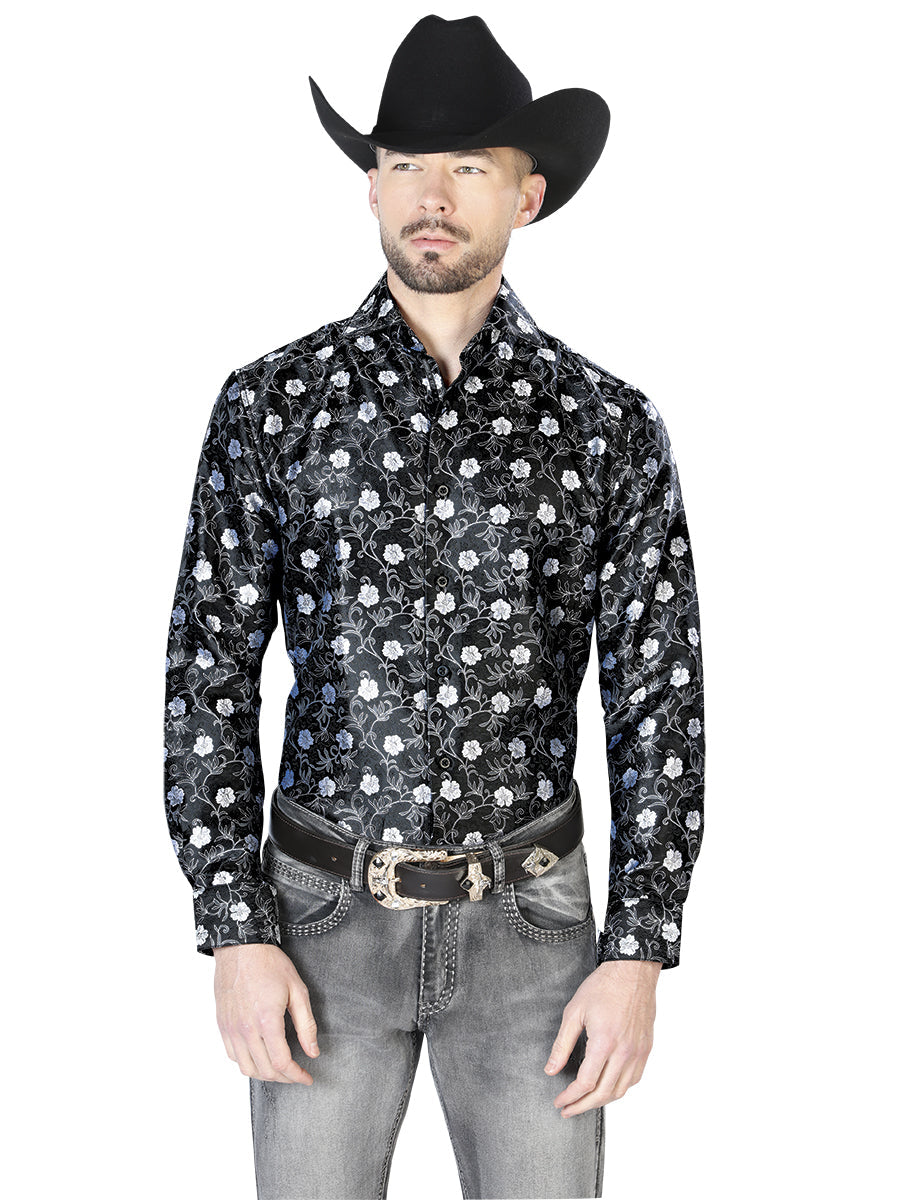 Camisa Manga Larga El Señor de los Cielos Casual Manga Larga El 2108019 % Microfibra () Negro