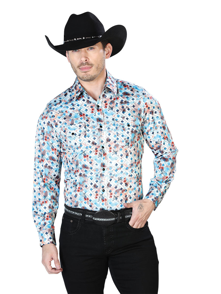 Camisa Manga Larga Multicolor Casual Manga Larga