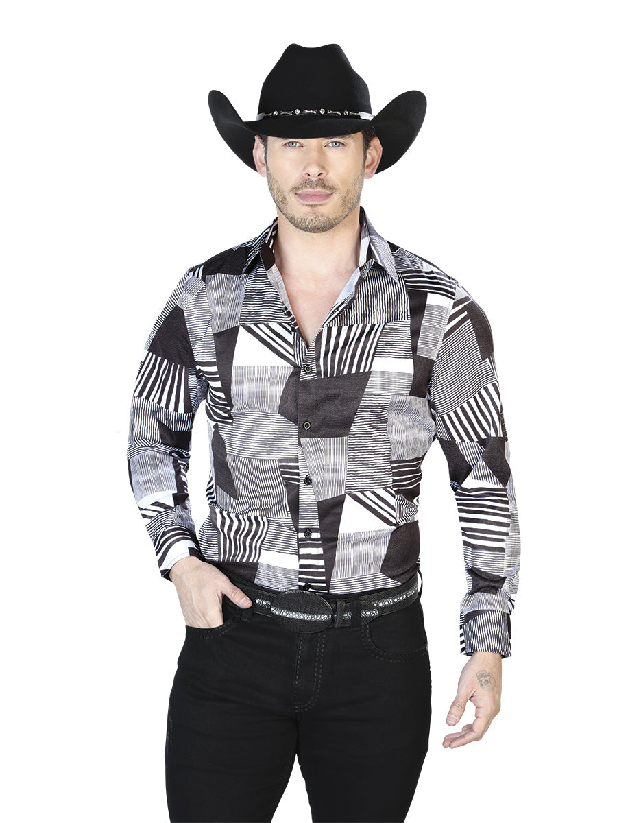 Camisa Manga Larga El Señor de los Cielos Manga Larga El 6 Negro/Oro
