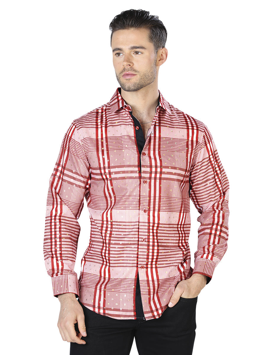 Camisa Manga Larga El Señor de los Cielos Manga Larga El Wh10 % Rojo/Blanco