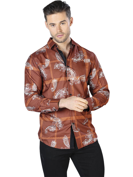 Camisa Vaquera de Hombre El Señor de los Cielos WH10-023 Manga Larga Casual en 100% Poliéster 44025