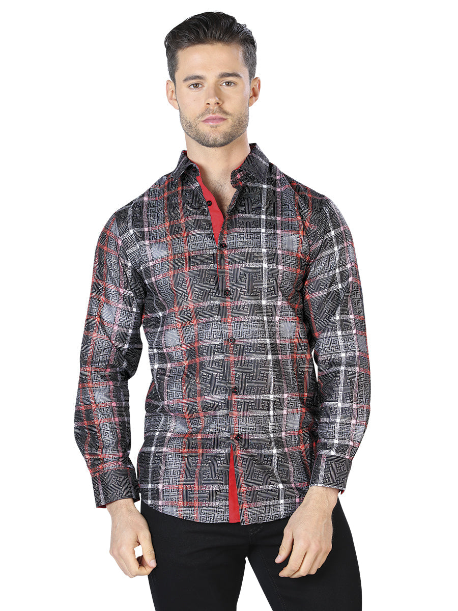 Camisa Manga Larga El Señor de los Cielos Manga Larga El Wh10 % Negro/Blanco