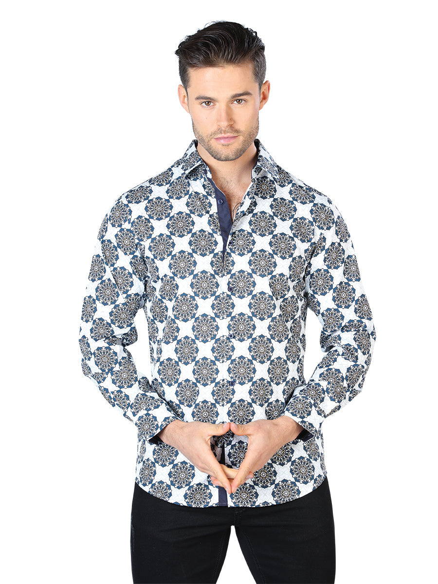 Camisa Manga Larga Blanco Y Negro Casual Manga Larga