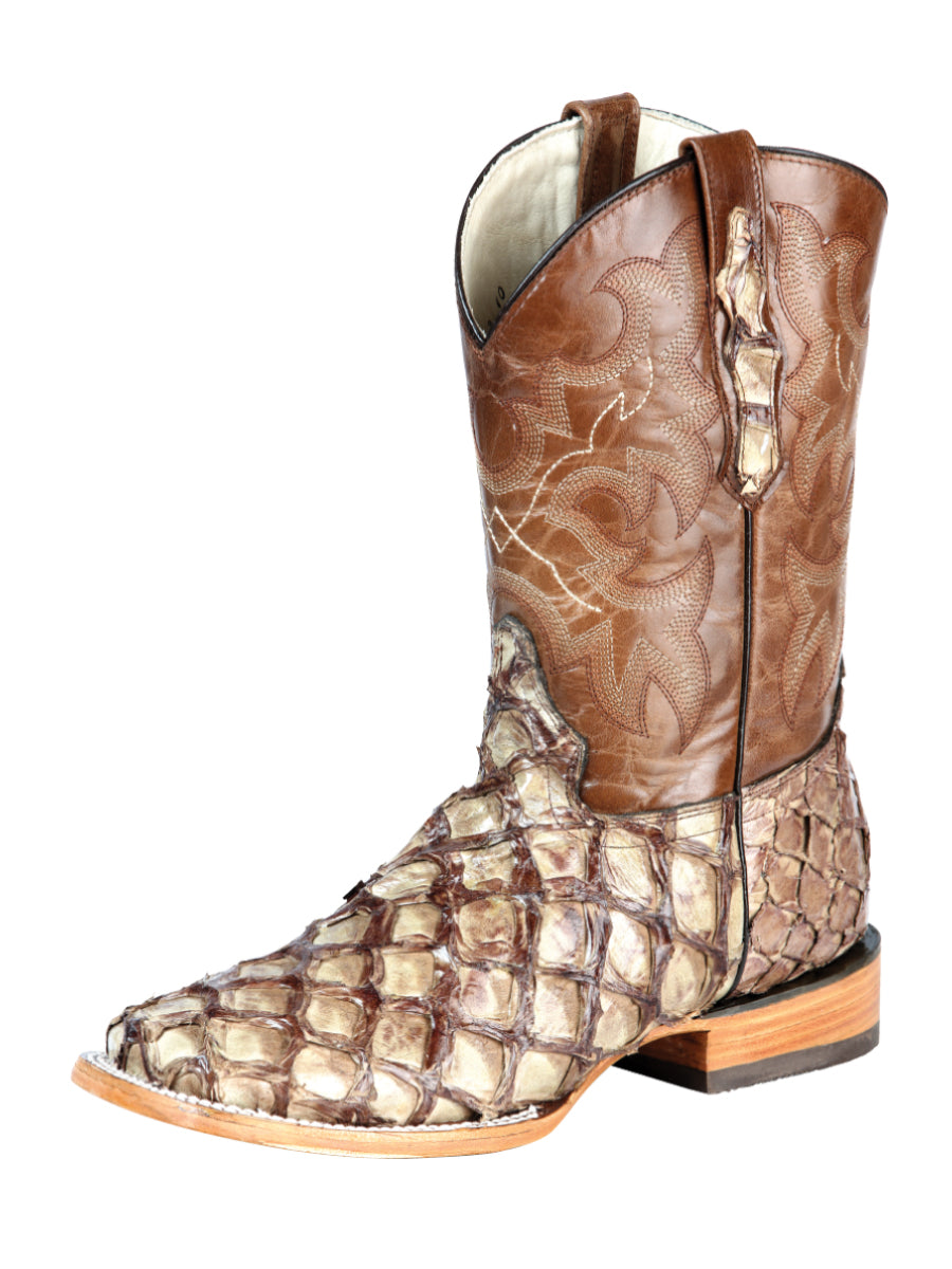 Bota Vaquera Rodeo El General Imitación Pirarucú para Hombre - Modelo 44114
