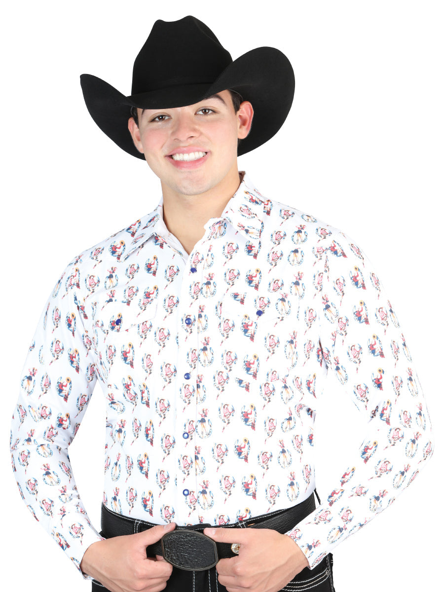 Camisa Manga Larga El General Blanco Vaquero