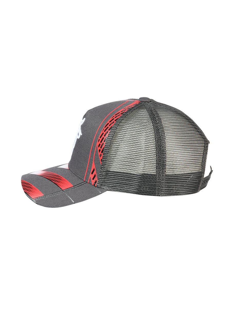El General Gorra Toro Tela Negro/Rojo