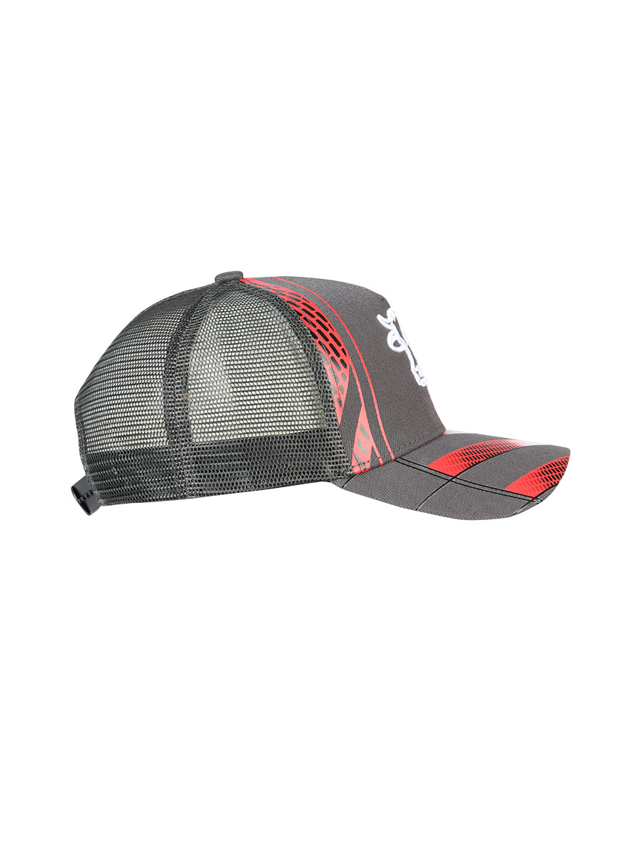 El General Gorra Toro Tela Negro/Rojo