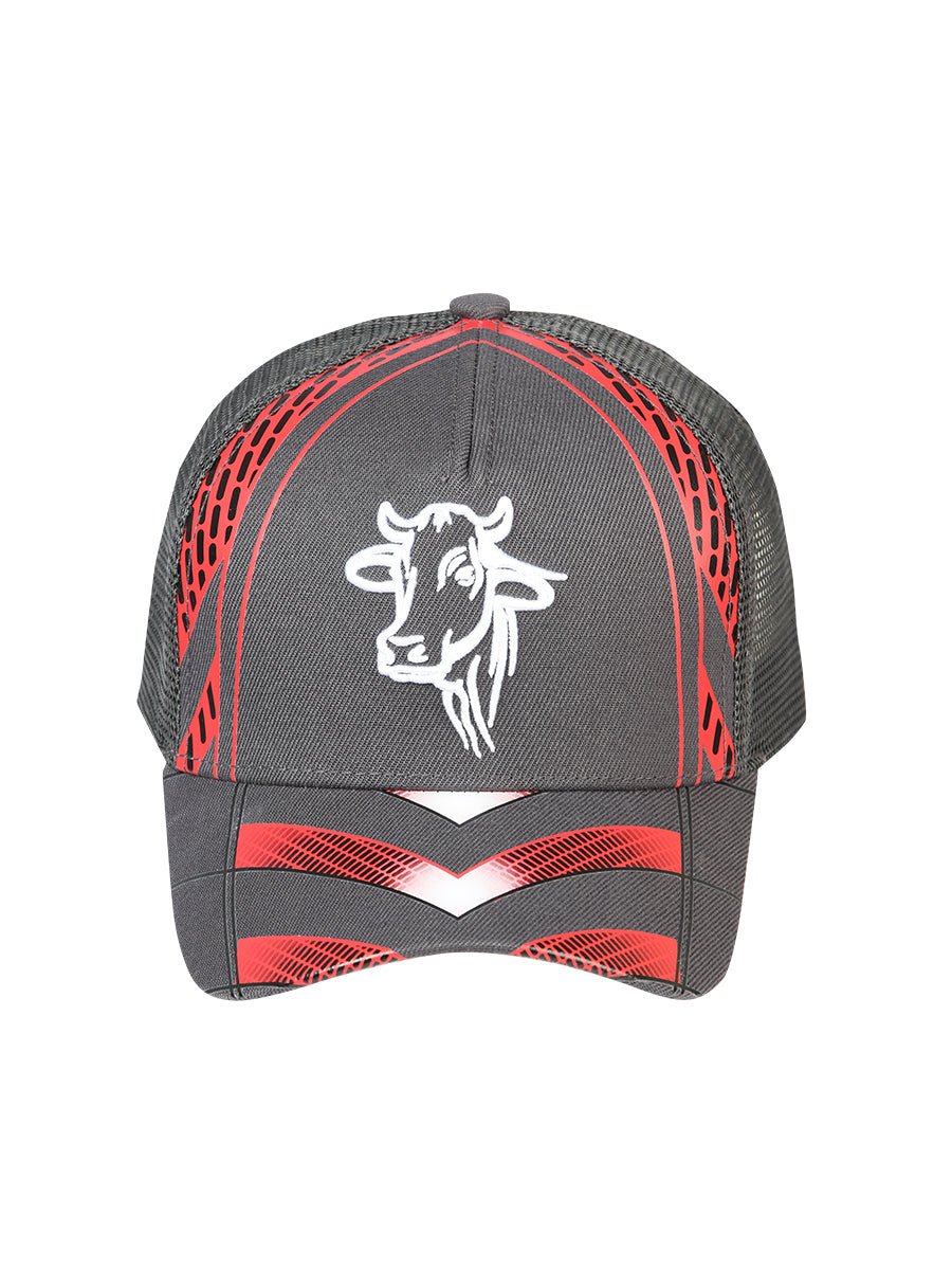El General Gorra Toro Tela Negro/Rojo