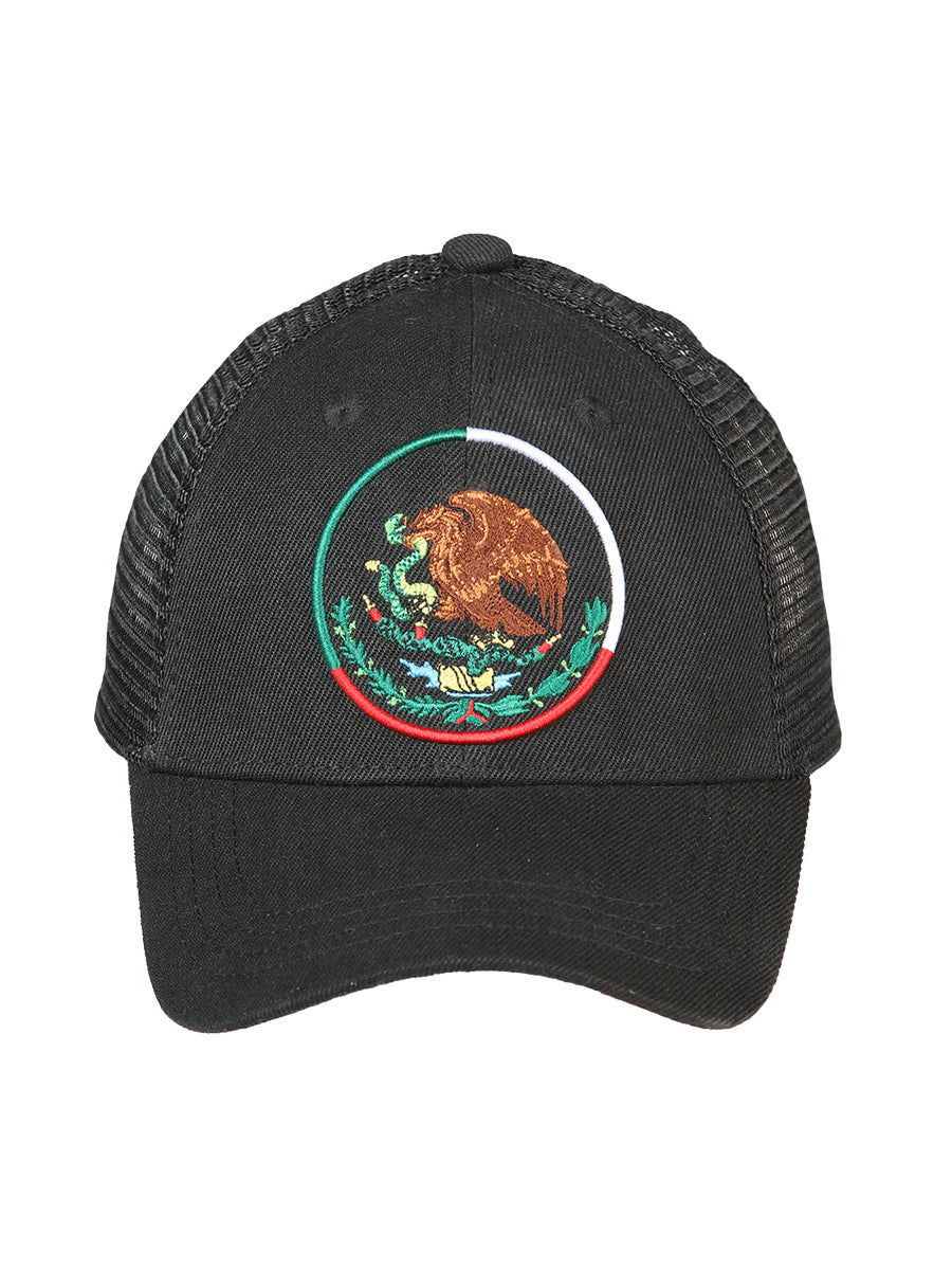 Sombrero Vaquero de Hombre El General México-escudo en Tela Color Negro/Tricolor 44375