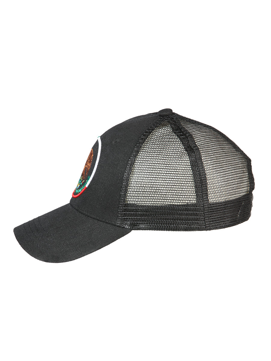 El General Gorra Mexico Escudo Tela Negro/Tricolor