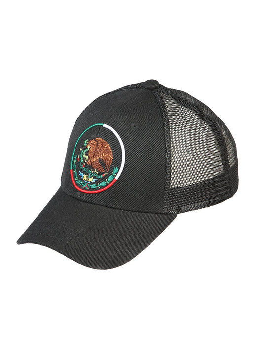 Sombrero Vaquero de Hombre El General México-escudo en Tela Color Negro/Tricolor 44375