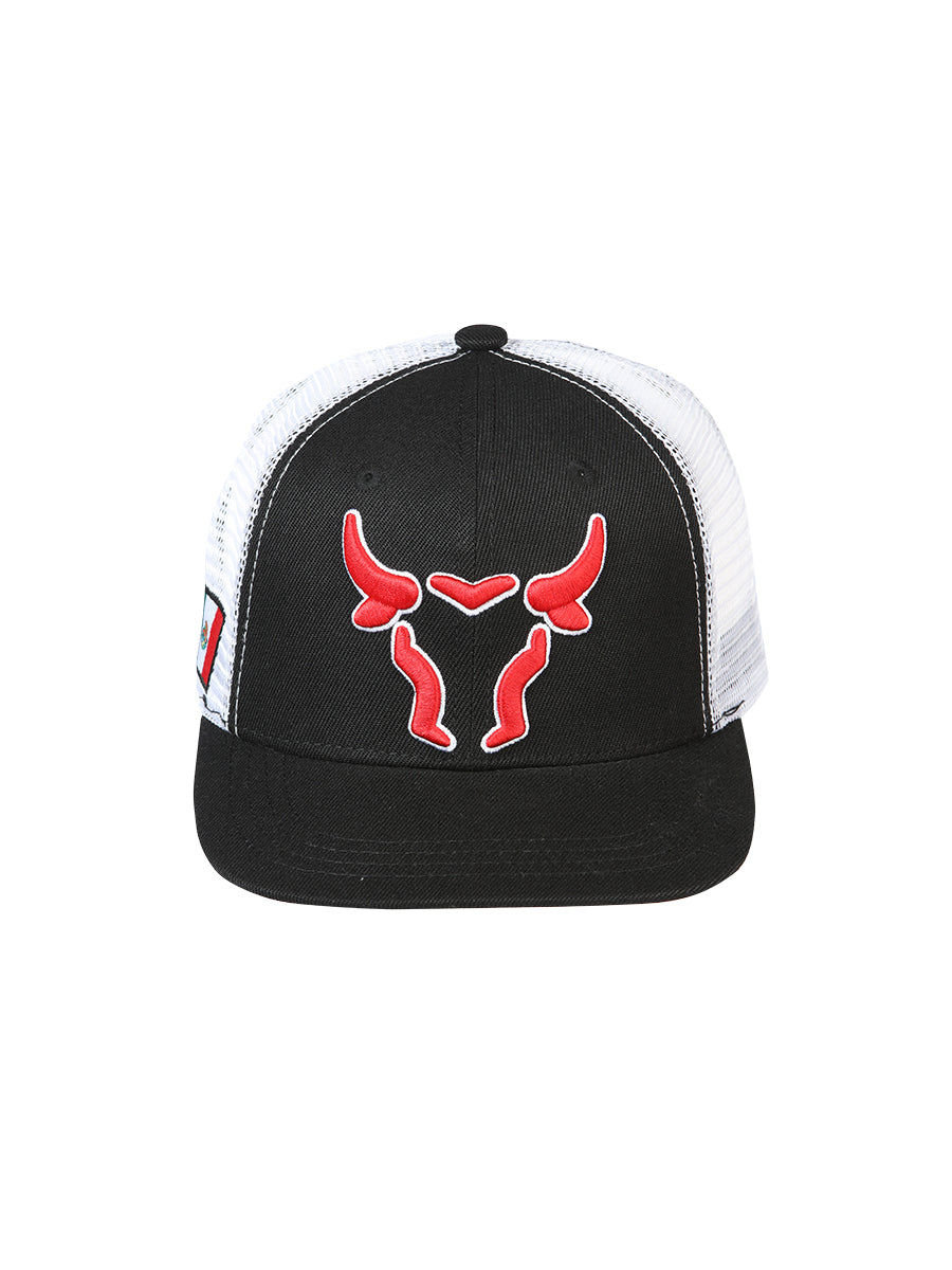 El General Gorra Bull Tela Negro/Blanco