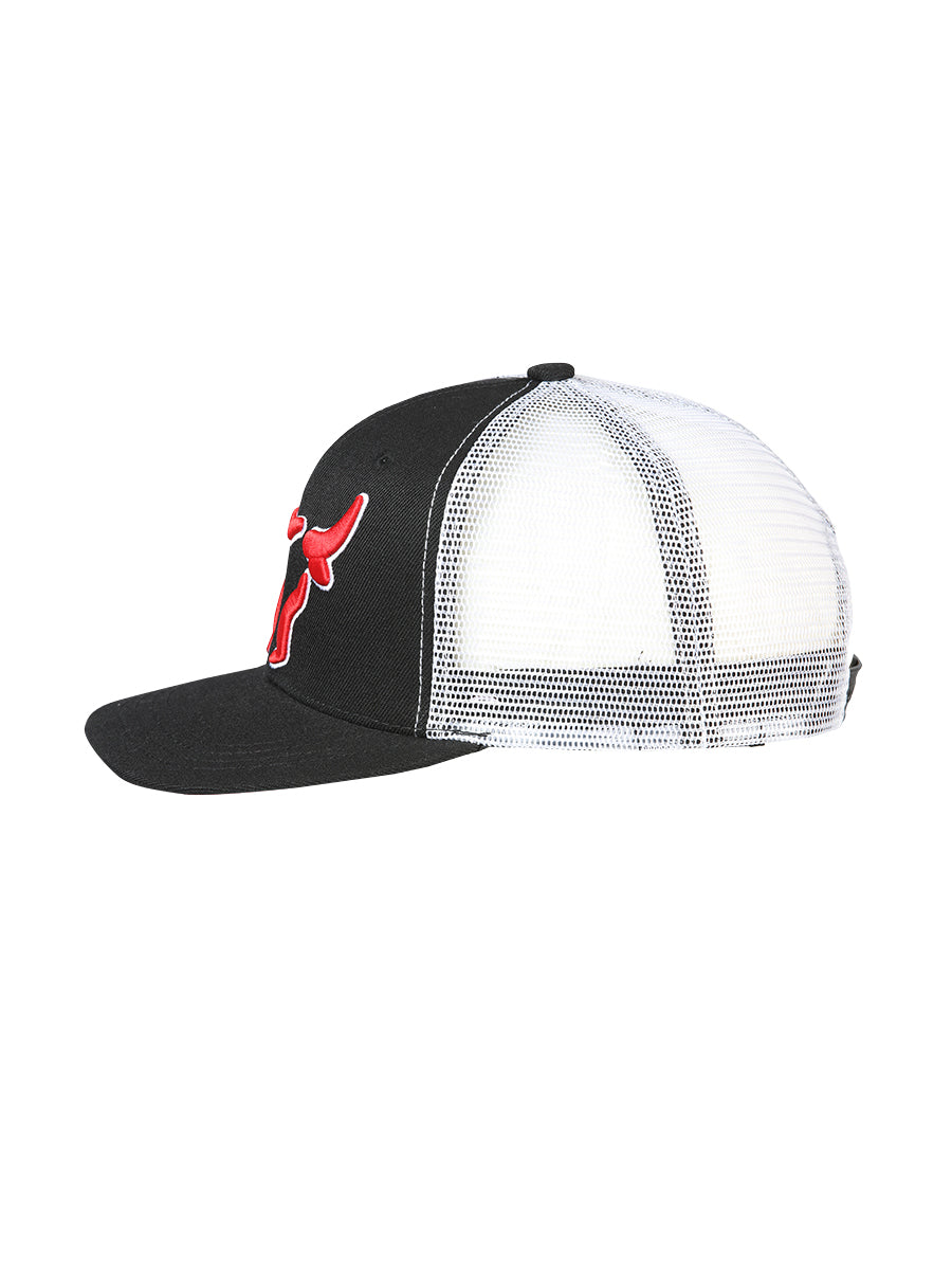 El General Gorra Bull Tela Negro/Blanco