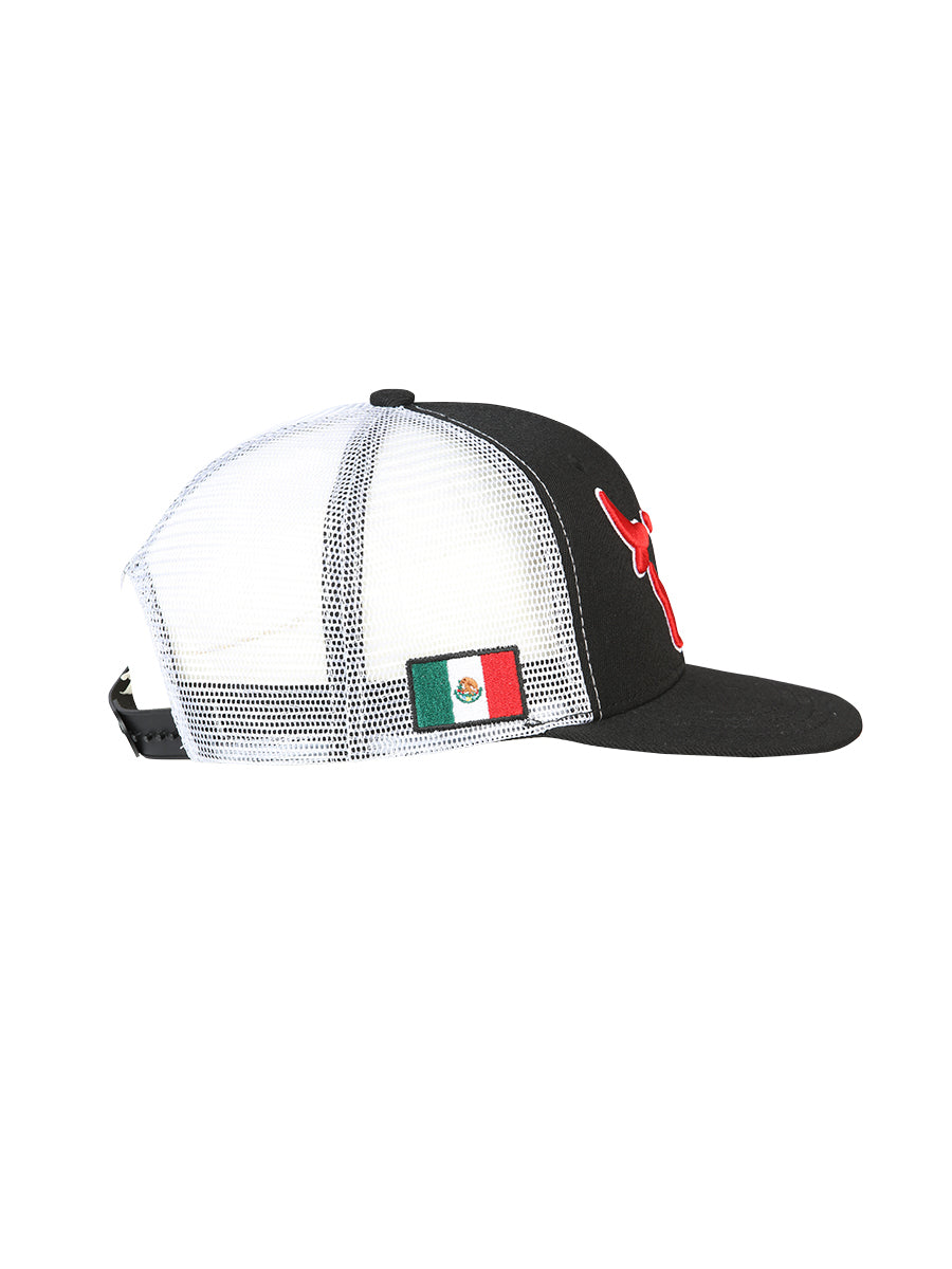 Sombrero Vaquero de Hombre El General en Tela Color Negro/Blanco 44377
