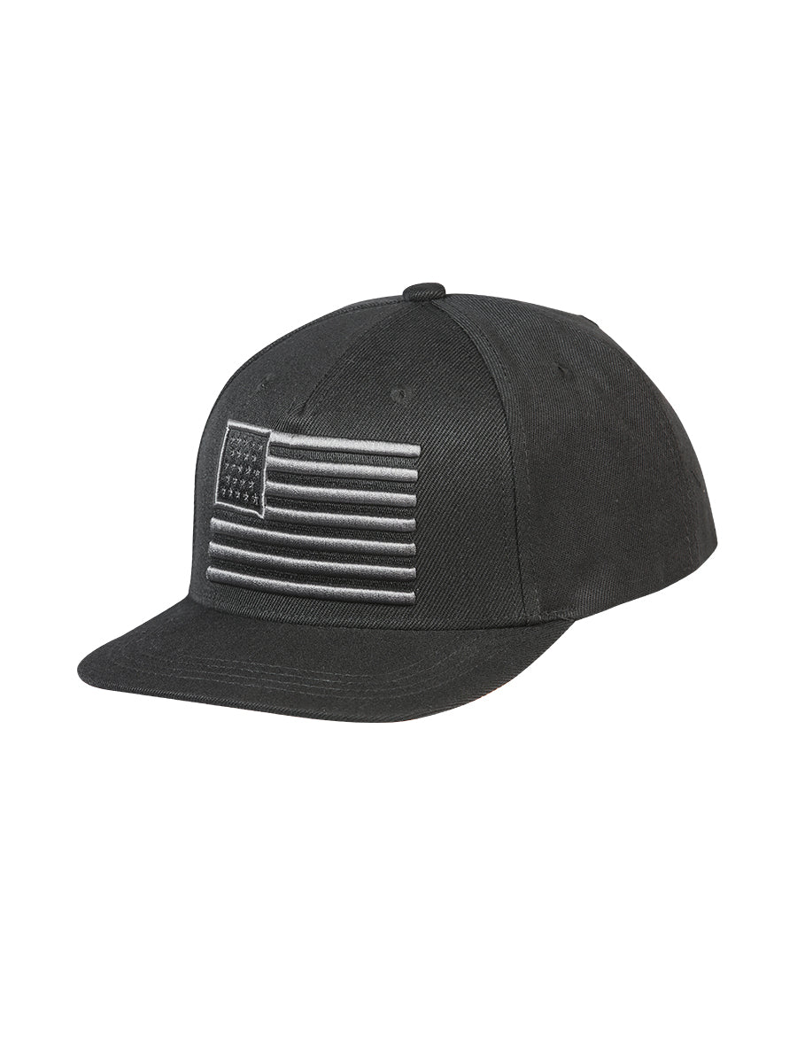 El General Gorra Usa Flag Tela Negro