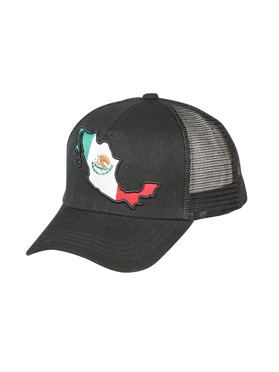 El General Gorra Mapa Tela Negro/Tricolor