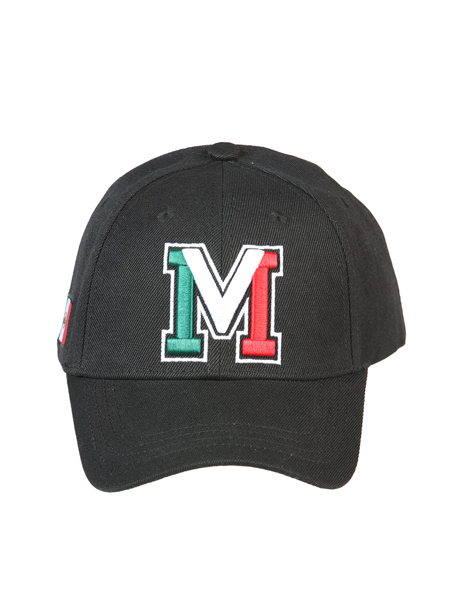 El General Gorra Letra M Tela Negro/Tricolor