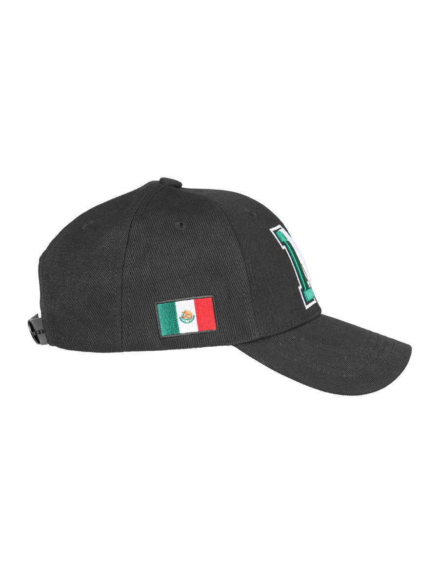 El General Gorra Letra M Tela Negro/Tricolor