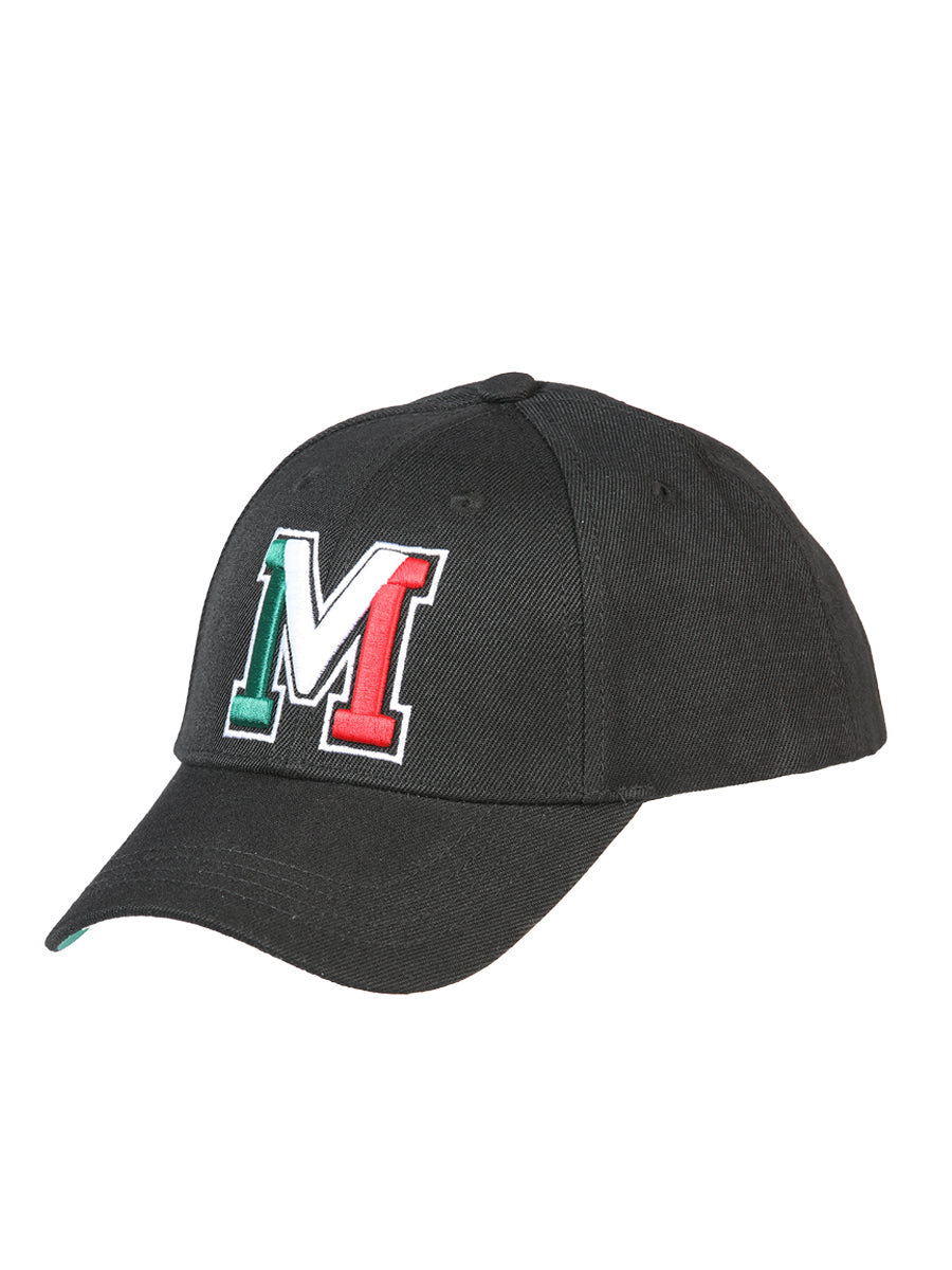 El General Gorra Letra M Tela Negro/Tricolor