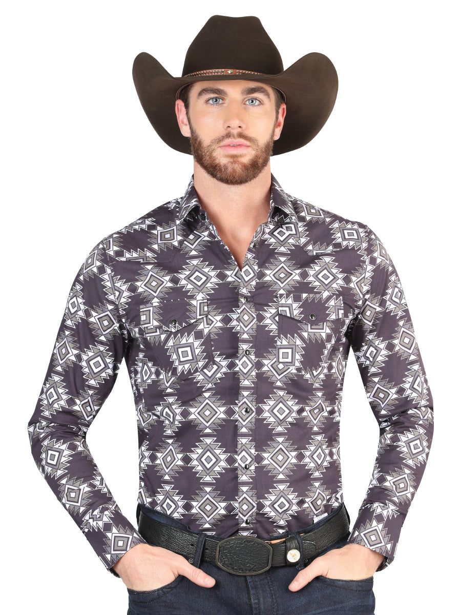 Camisa Manga Larga El General Manga Larga Del General Oscuro Azul