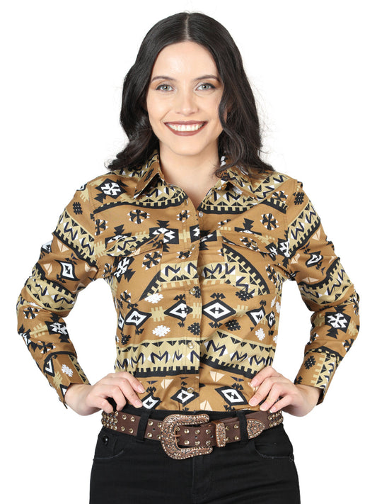 Camisa Vaquera de Mujer El Señor de los Cielos Manga Larga Broche Casual en 97% Algodón 3% Lycra 44421