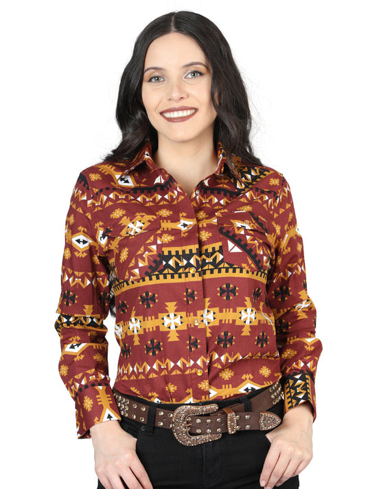Camisa Vaquera de Mujer El Señor de los Cielos Manga Larga Broche Casual en 97% Algodón 3% Lycra 44424