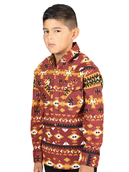 Camisa Vaquera de Niño El Señor de los Cielos Manga Larga Broche Casual en 97% Algodón 3% Lycra 44445