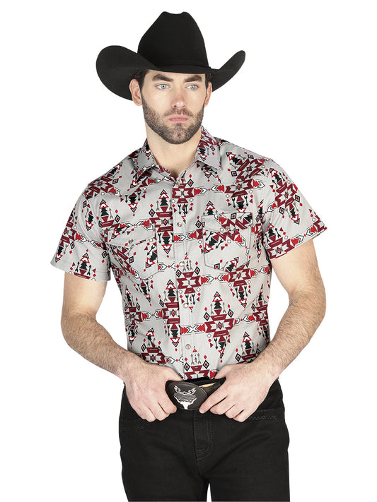 Camisa Vaquera de Hombre El Señor de los Cielos Manga Larga Casual en 97% Algodón 3% Lycra Color Gris 44446