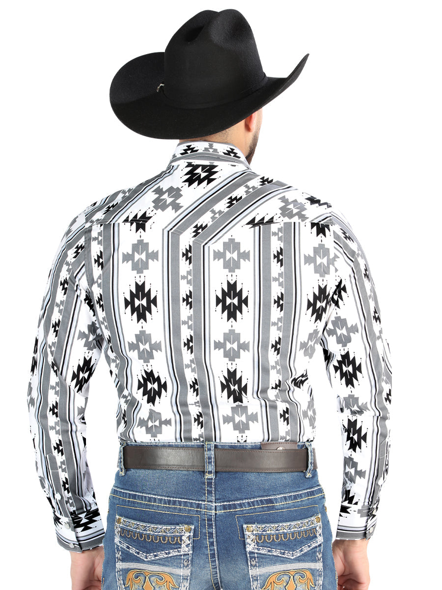 Camisa Manga Larga El General Casual Manga Larga Blanca