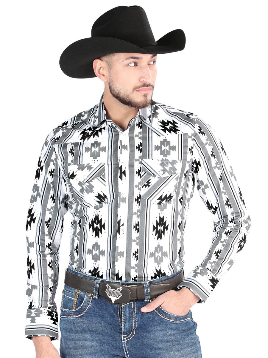 Camisa Manga Larga El General Casual Manga Larga Blanca
