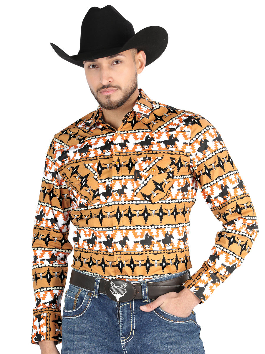 Camisa Manga Larga El General Manga Larga Taupe