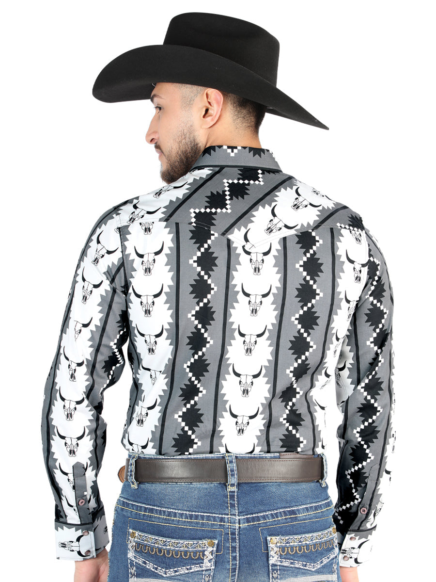 Camisa Manga Larga El General Casual Manga Larga Negro