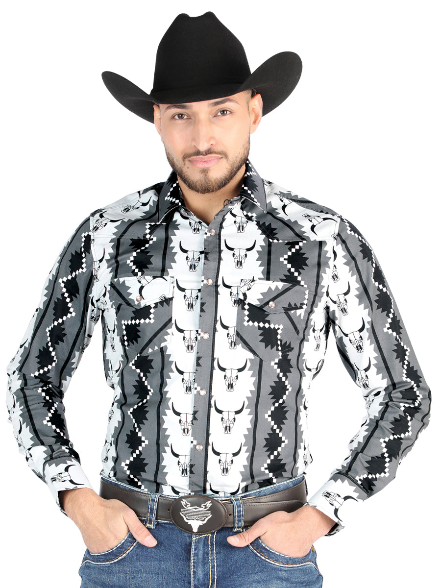 Camisa Manga Larga El General Casual Manga Larga Negro