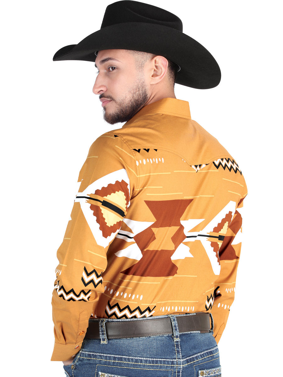 Camisa Vaquera de Hombre El Señor de los Cielos Manga Larga Broche Casual en 97% Algodón 3% Lycra 44499
